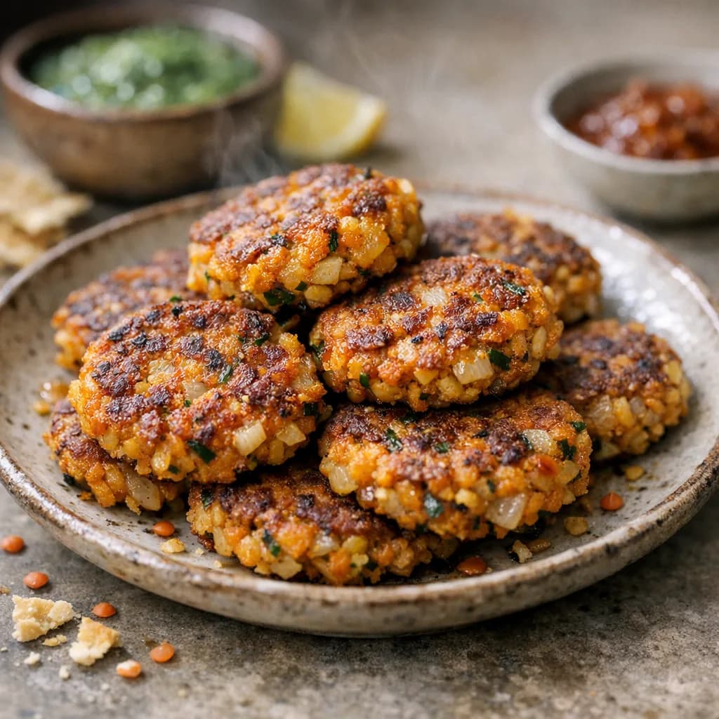 Vegetarian Lentil Onion Patties recipe