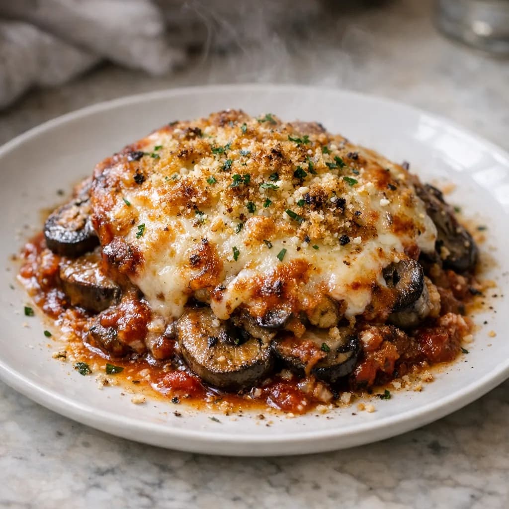 Vegetarian Mushroom Parmesana recipe