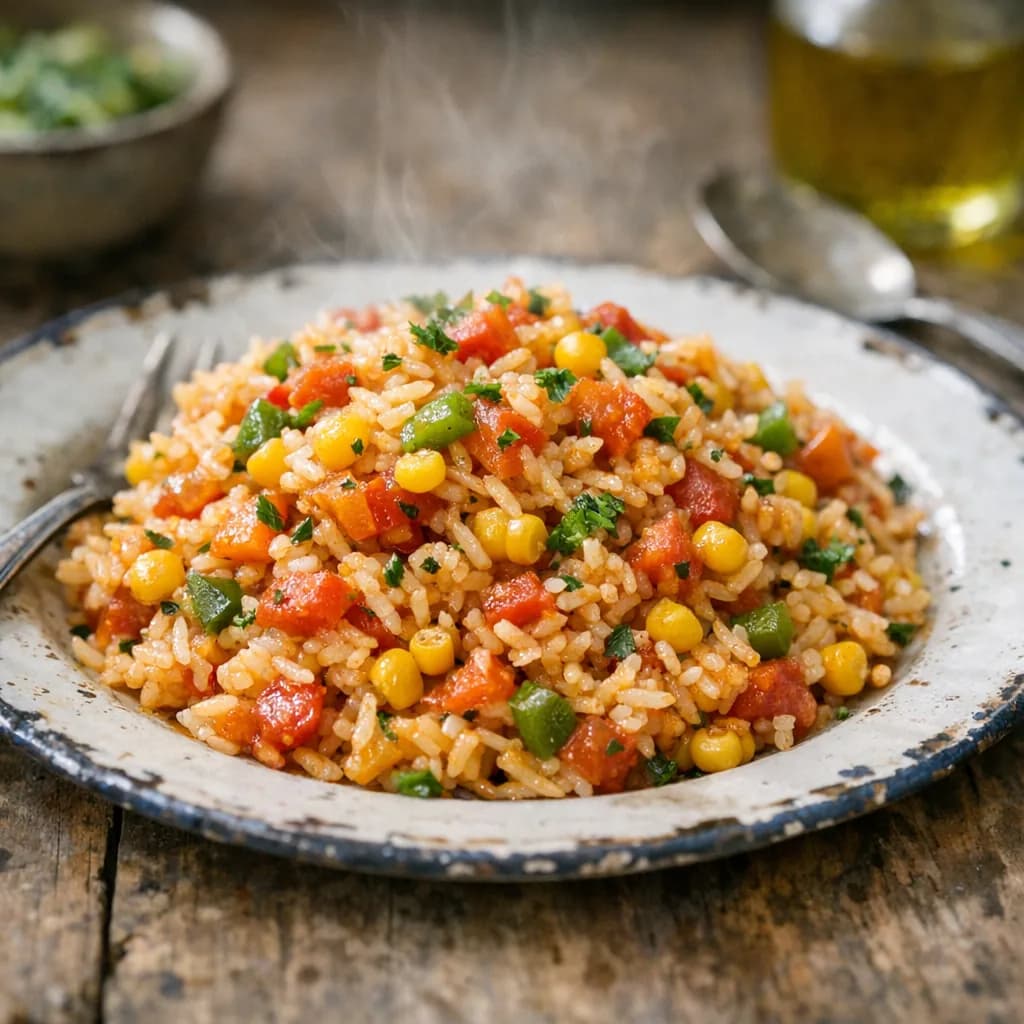 Vegetarian Skillet Rice and Corn recipe