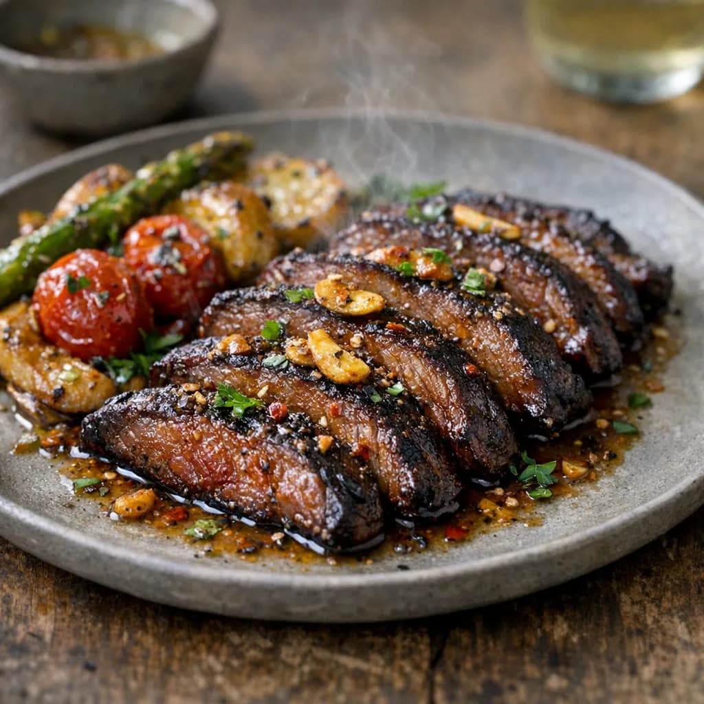 Wine-Infused Garlic Tri-Tip recipe