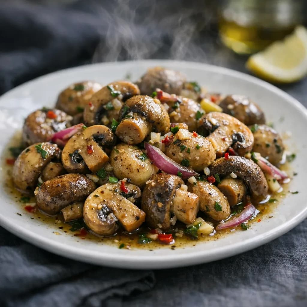 Zesty Marinated Mushrooms recipe