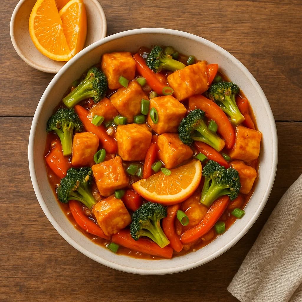 Zesty Orange Paneer Stir-Fry recipe