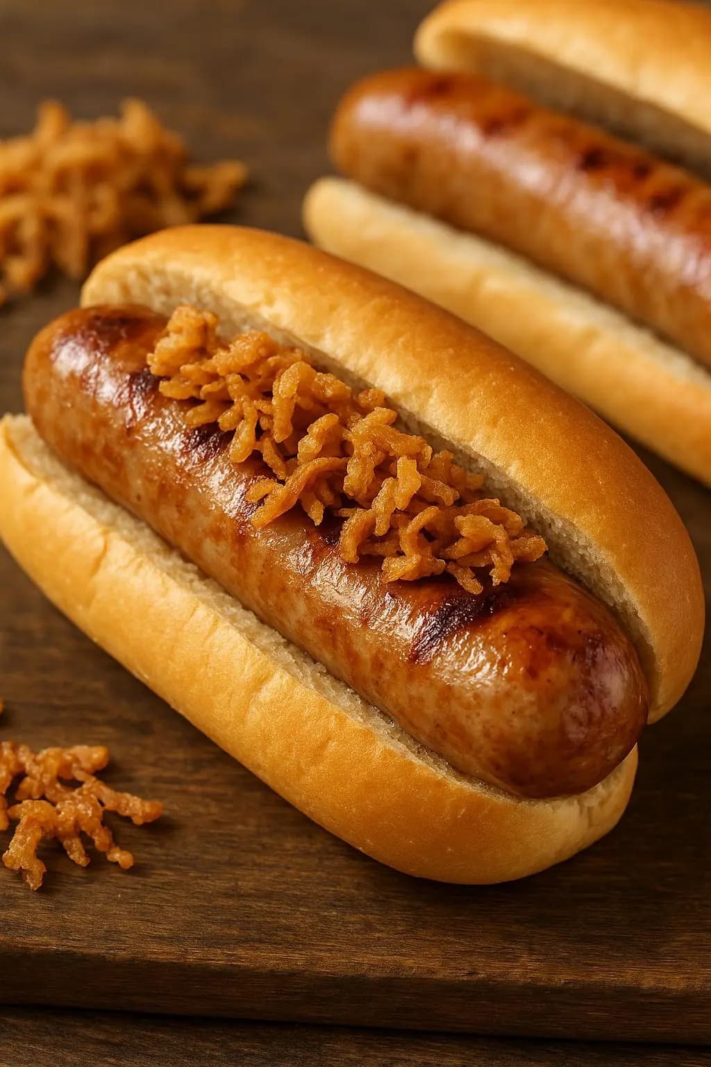 bratwurst pork sausage with buns recipe