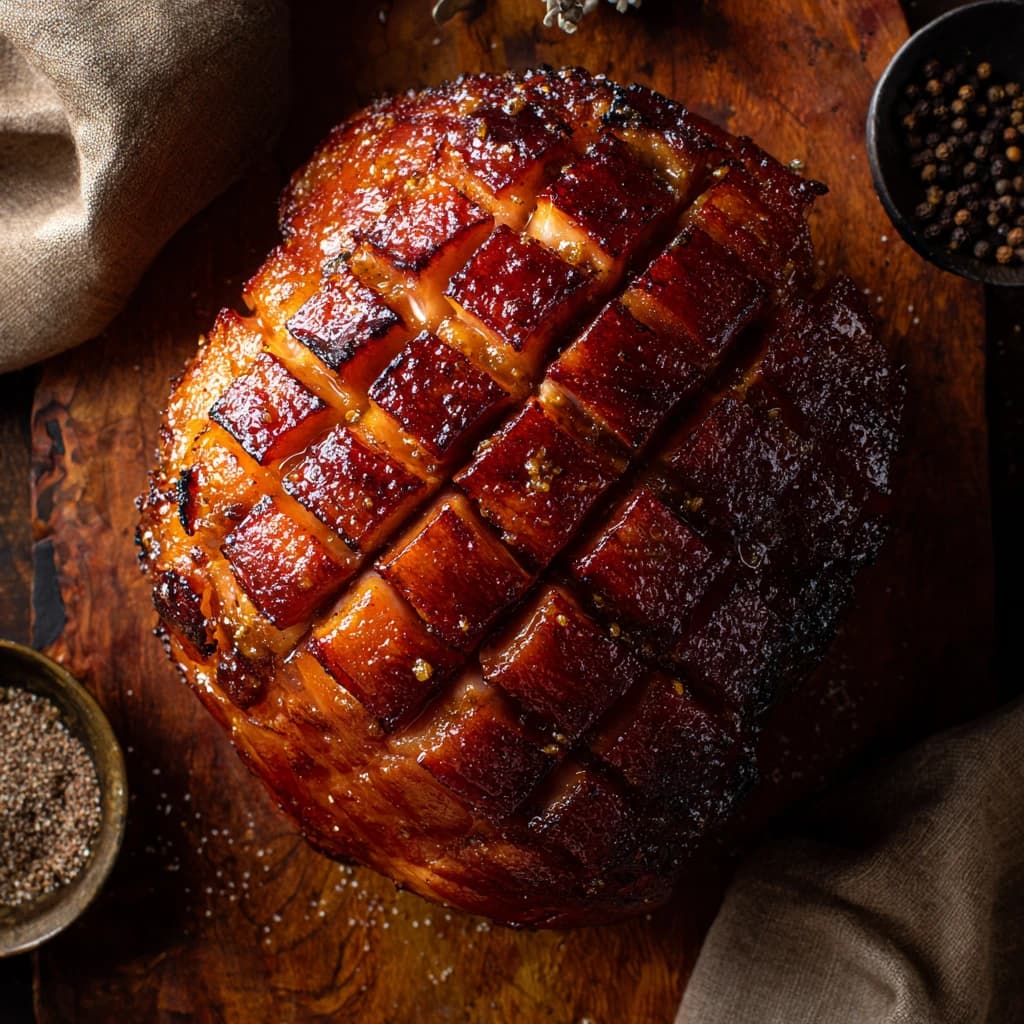 Christmas Ham with Sweet Savoury Dijon Glazewith Sweet Savoury Dijon Glaze Recipe Kit recipe