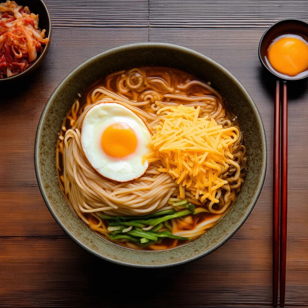 Korean Ramen with Egg and Cheese Recipe Kit recipe