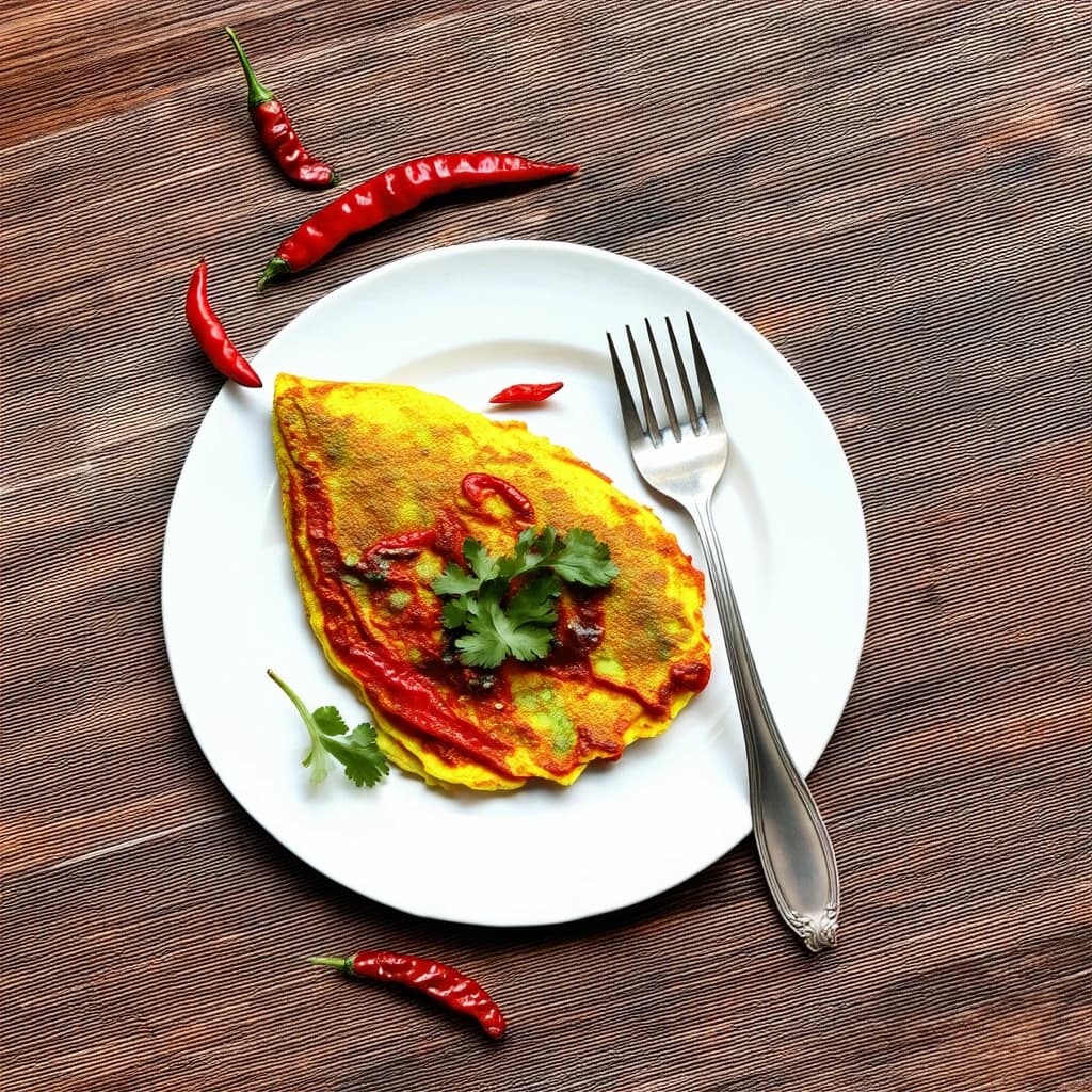 Spicy Kashmiri Red Chili Omelette Recipe Kit recipe
