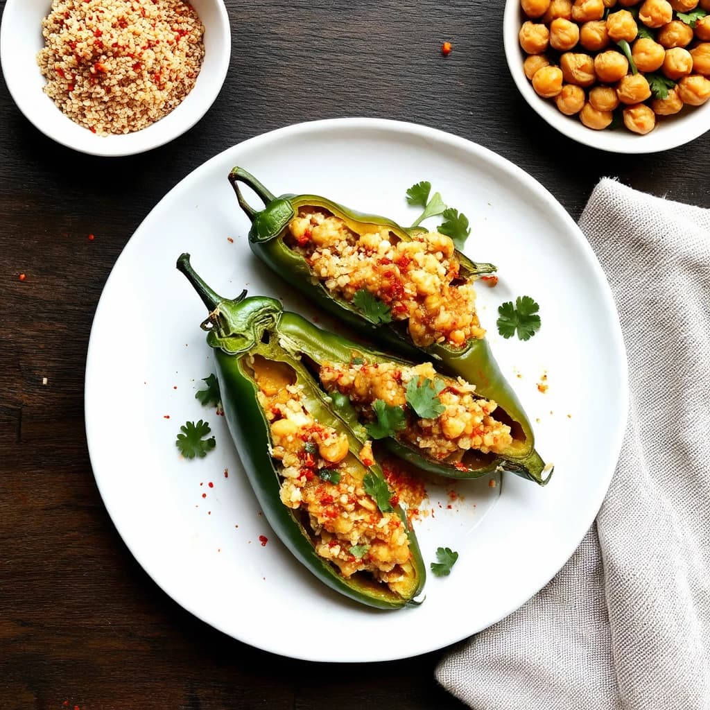 Stuffed Pasilla Peppers With Quinoa And Chickpeas Recipe Kit recipe