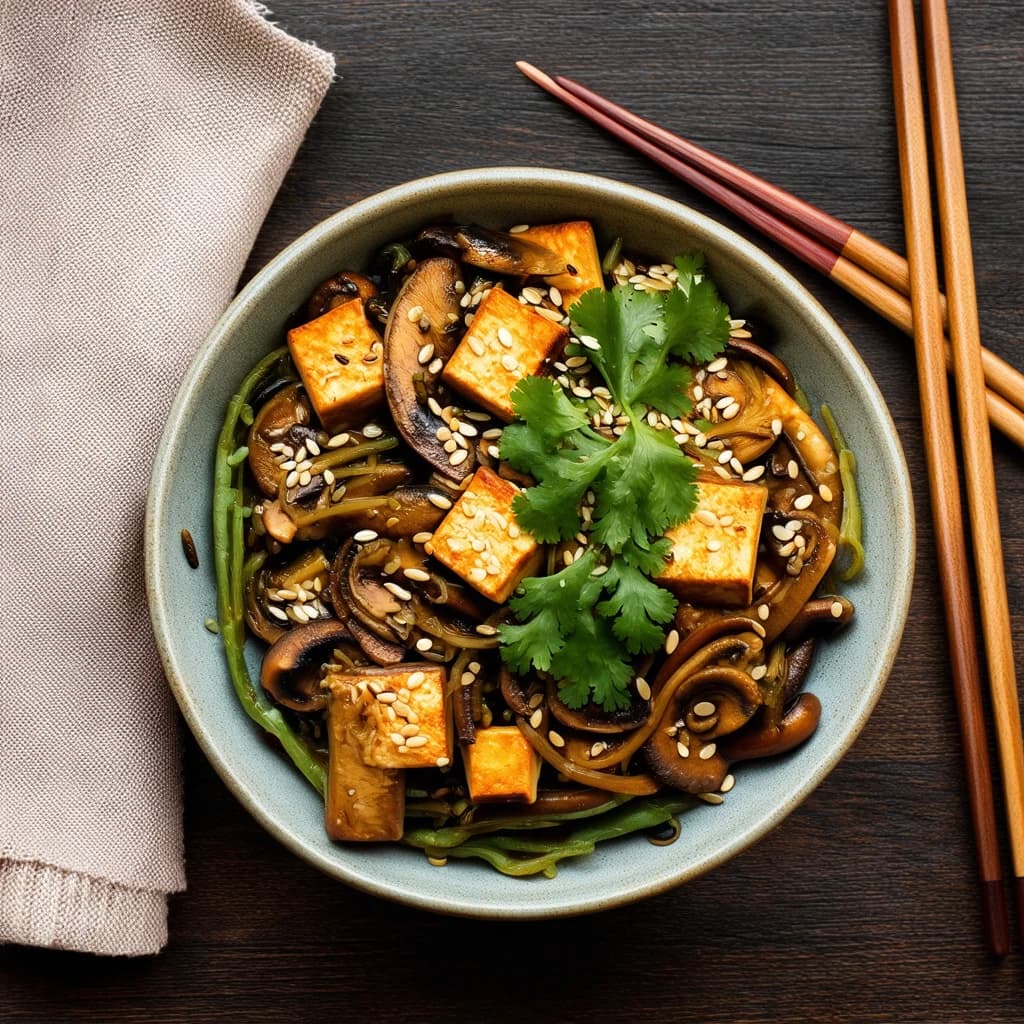 Veg Mushroom and Tofu Stir Fry Recipe Kit recipe
