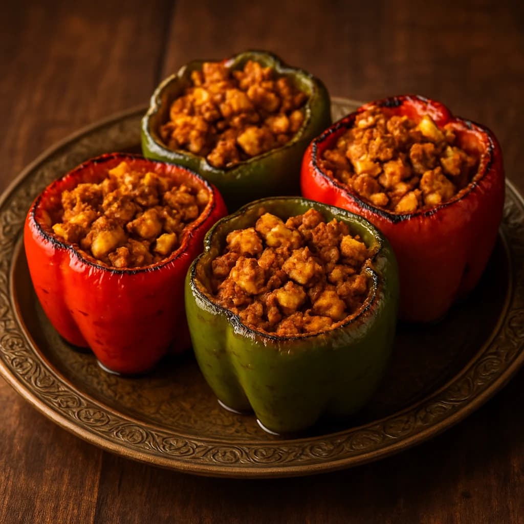Air fryer stuffed peppers recipe