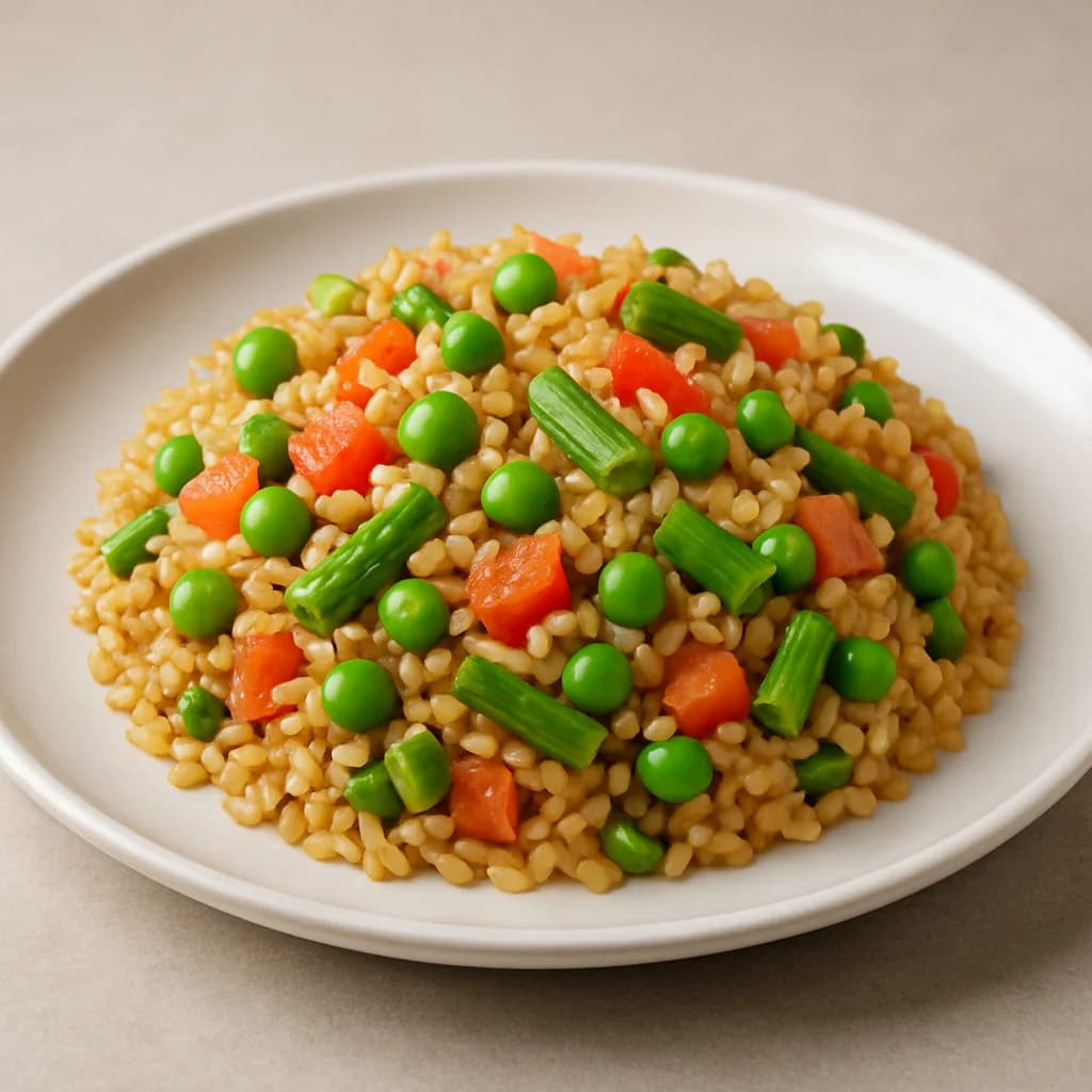 Brown Rice Vegetable Pulao (Low-Salt Version) recipe