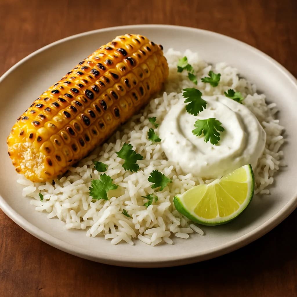 Charred Corn Rice Bowls recipe