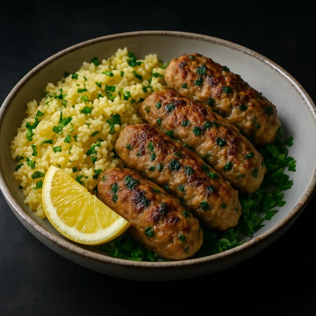 Chicken Kofta Lemony Couscous Bowls recipe