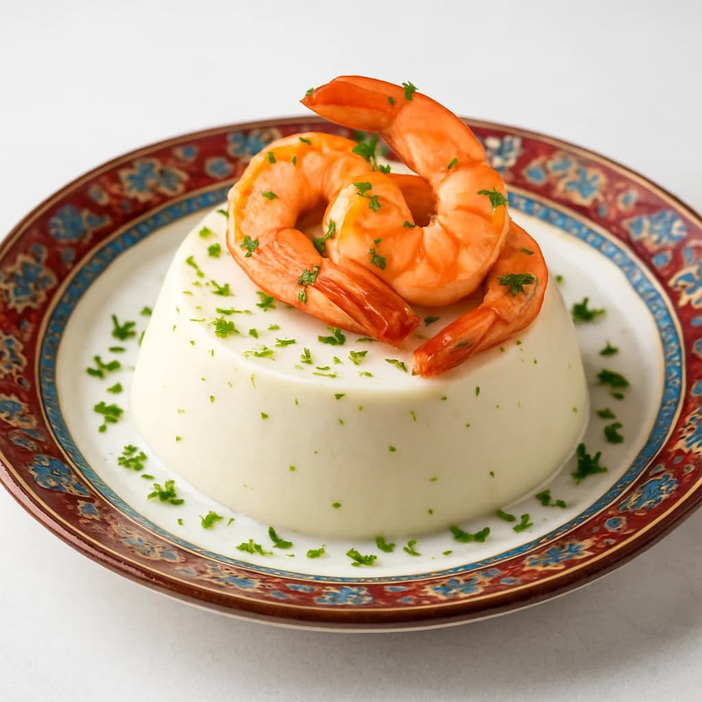 Coconut Lime Panna Cotta with Shrimp recipe
