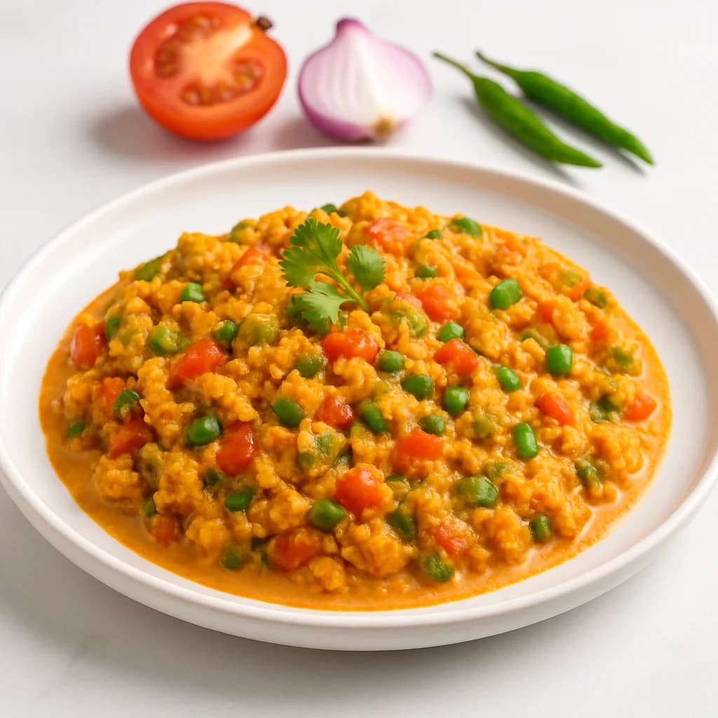 Creamy Punjabi Masala Veggie Bhurji recipe
