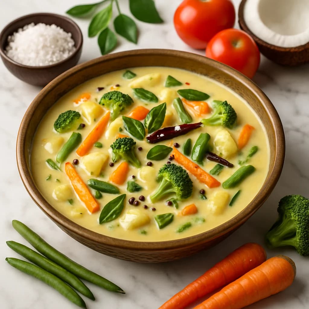 Creamy South Indian Coconut Veggie Stew recipe