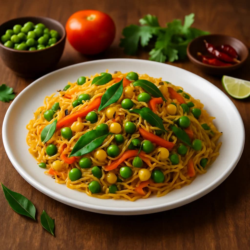 Flavorsome South Indian Veggie Idiyappam recipe