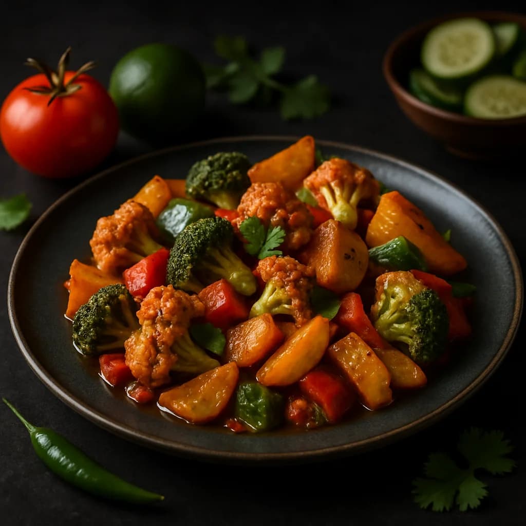 Hyderabadi Vegetable Tawa Delight recipe