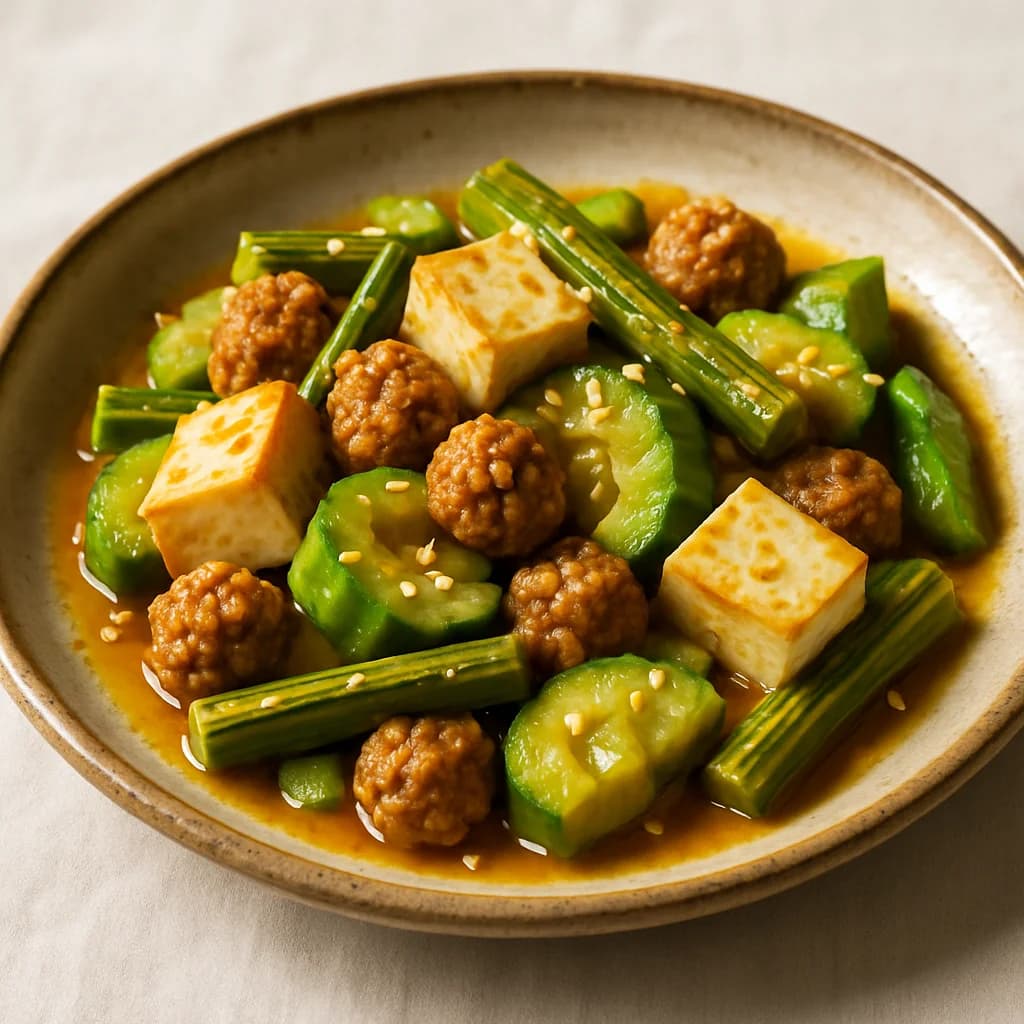 Keto Badi Santula with Coconut and Tofu recipe