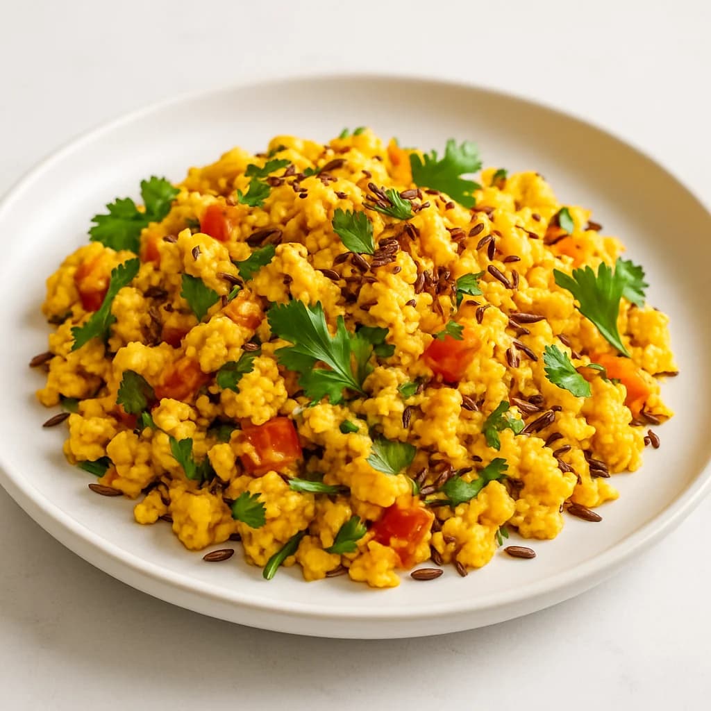 Masala Egg Scramble with Toasted Spices recipe