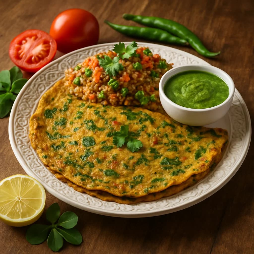 Masala Quinoa and Methi Chilla recipe