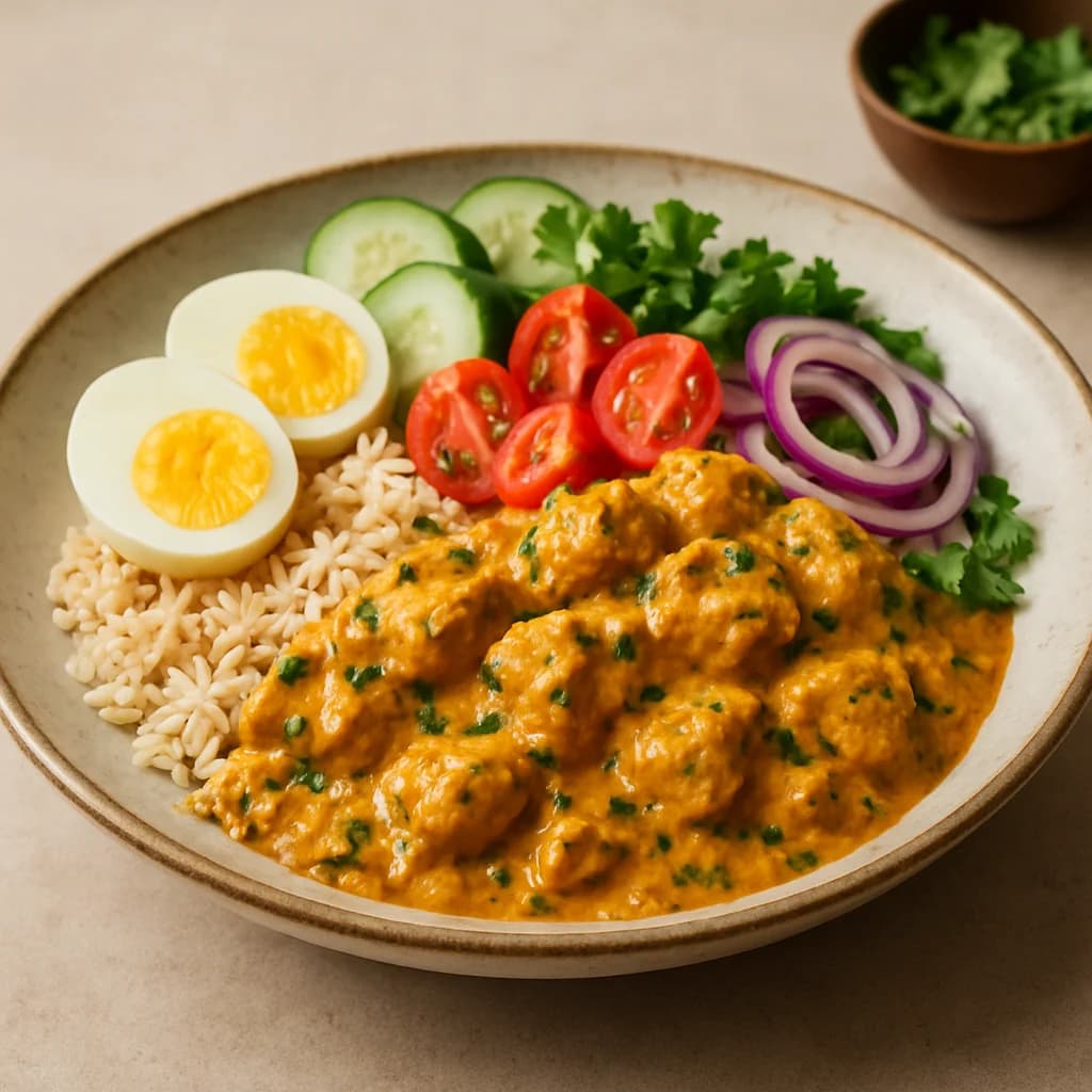 Punjabi Creamy Chicken Breakfast Bowl recipe