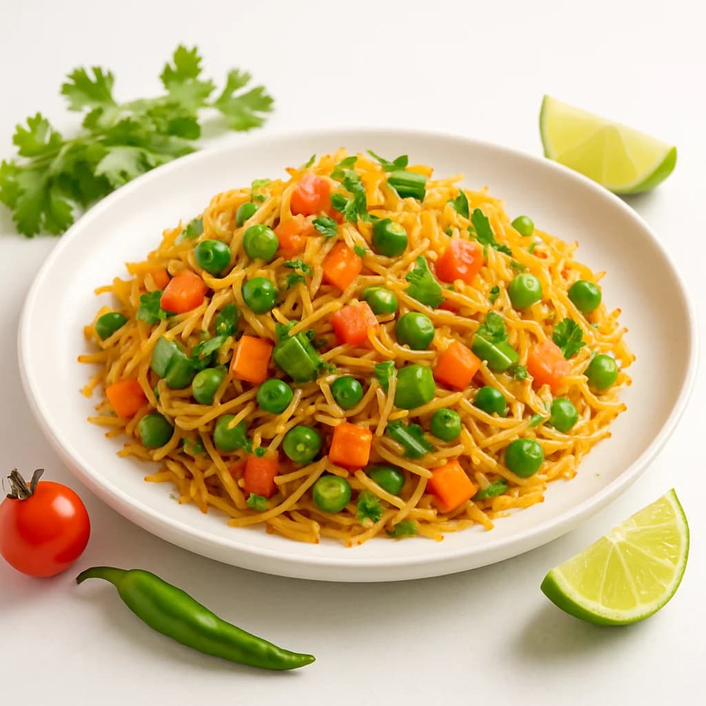 Savory Tawa Vegetable Vermicelli recipe