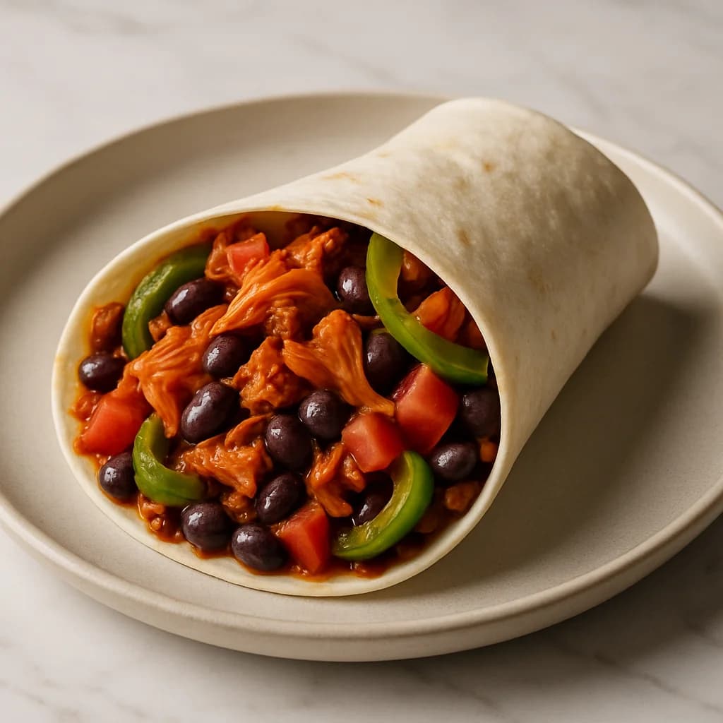 Smoky Jackfruit Fajita Wraps recipe