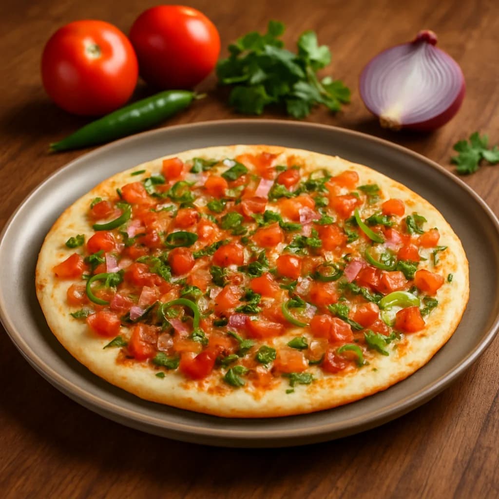 South Indian Masala Vegetable Uttapam recipe
