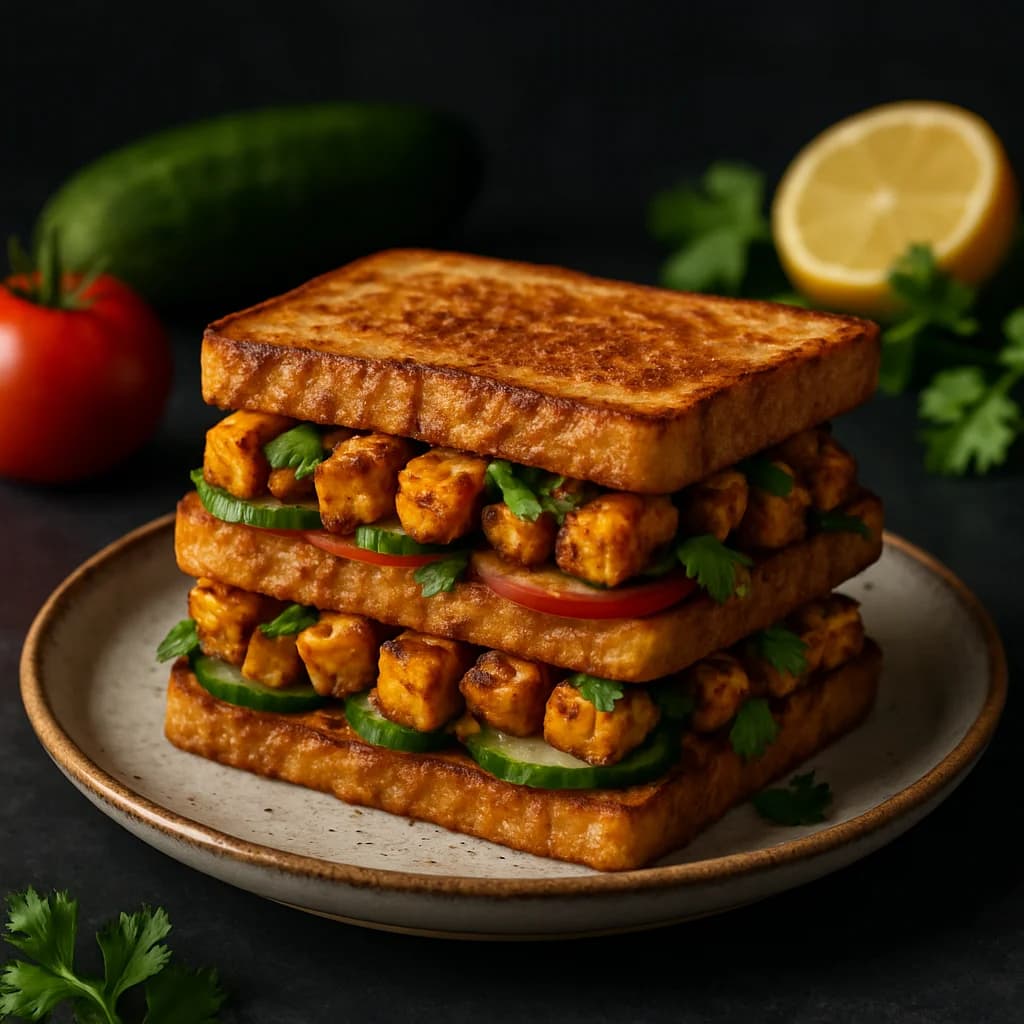 Spiced Paneer Tawa Sandwich recipe