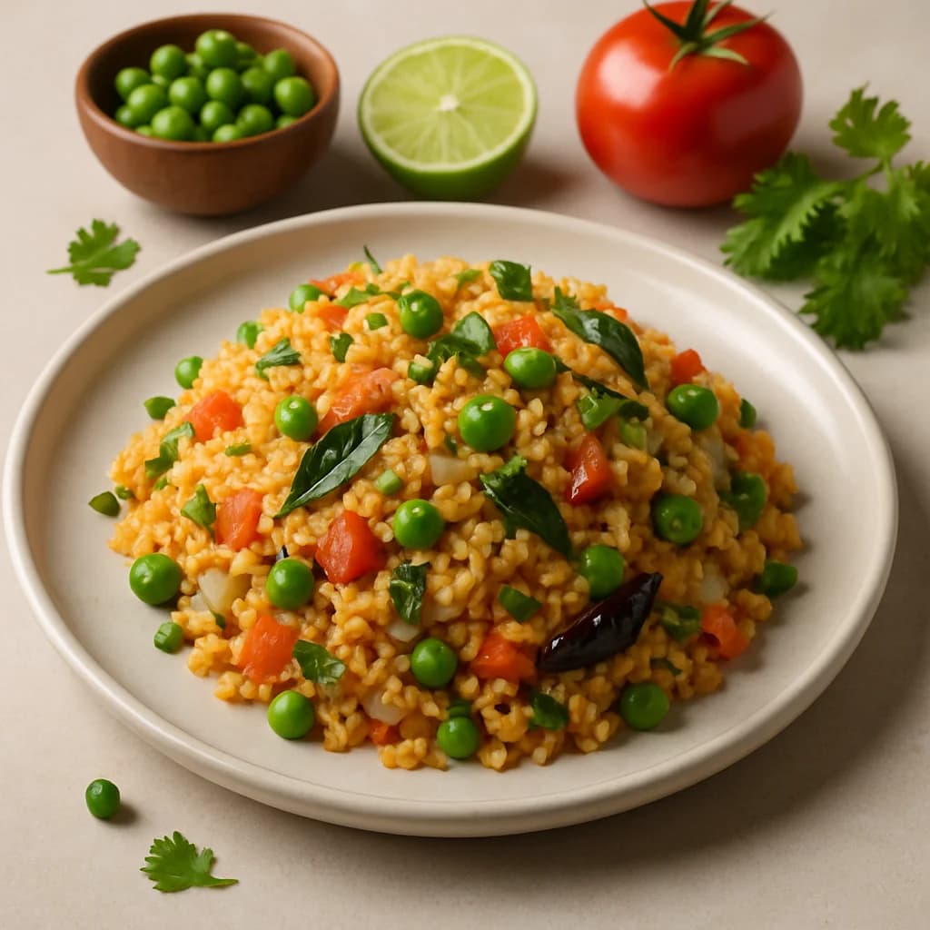 Tangy Tawa Millet Upma recipe