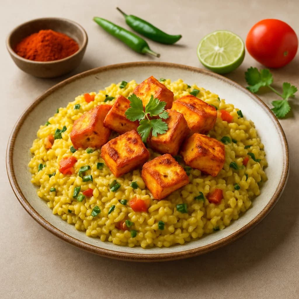 Tawa Paneer Masala Khichdi recipe