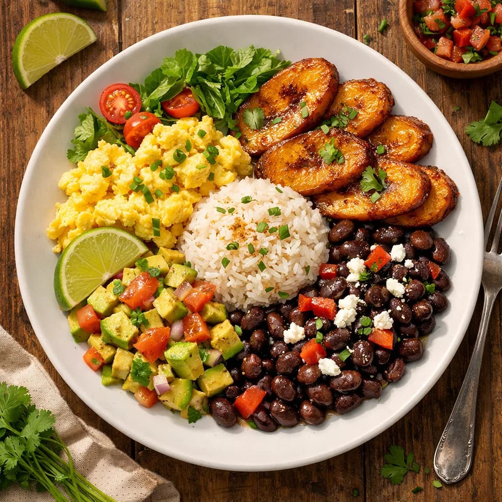 Caribbean Plantain and Black Bean Breakfast Bowl recipe