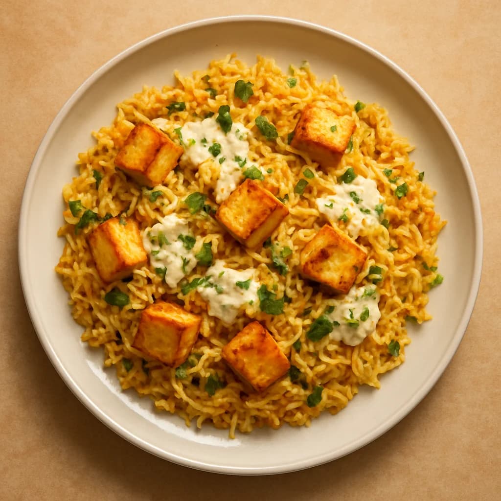 Creamy Dum Paneer Biryani recipe