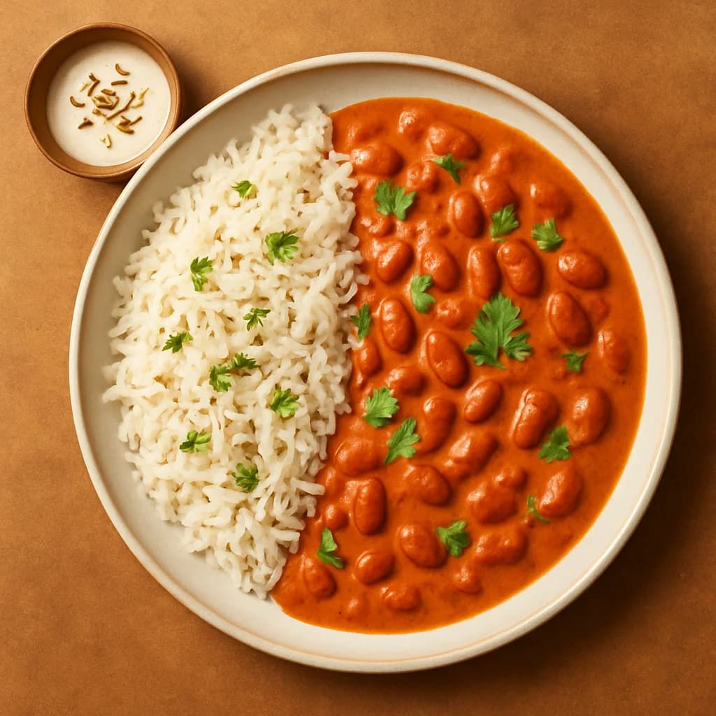 Creamy Rajma Coconut Curry with Jeera Rice recipe