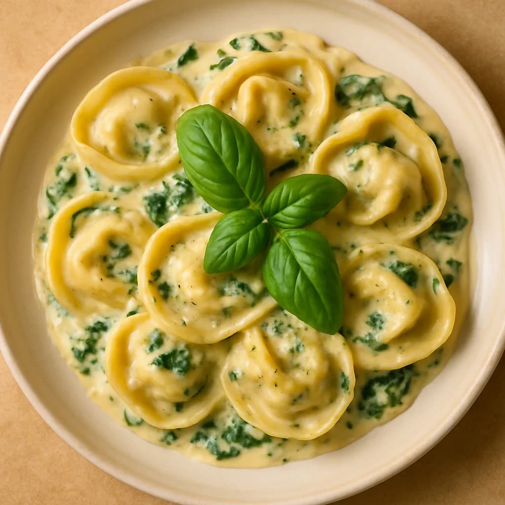 Creamy Spinach and Ricotta Tortellini recipe