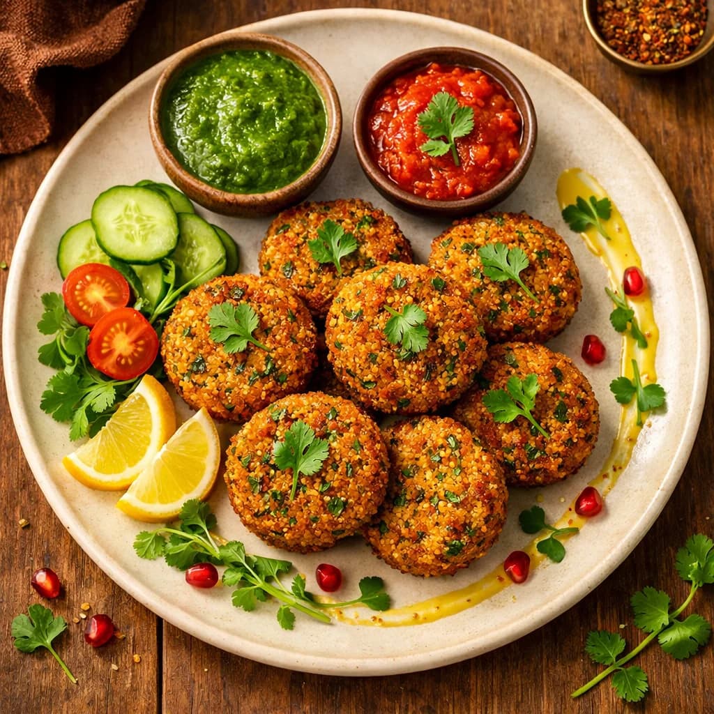 Crispy Air Fried Masala Quinoa Patties recipe