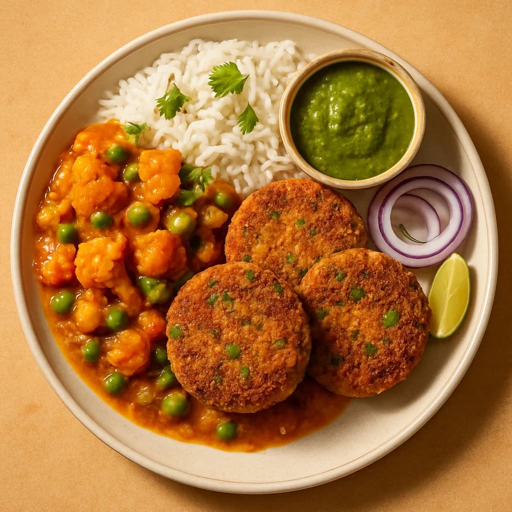 Crispy Amaranth and Mixed Veggie Tikki Delight recipe