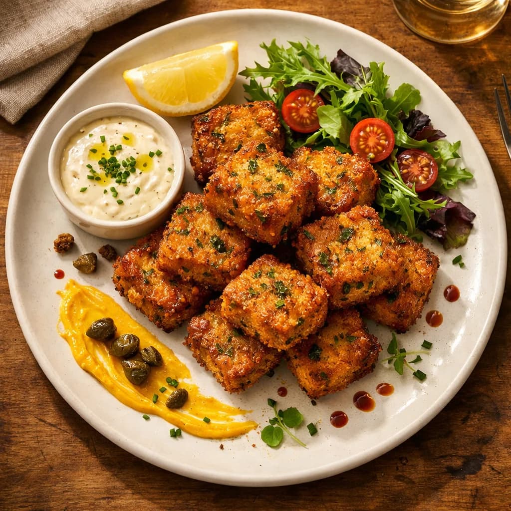 Crispy Herbed Tofu Fritters recipe