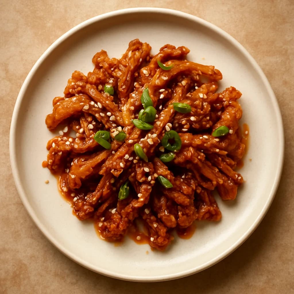 Crispy Korean Mushrooms with Sesame Glaze recipe