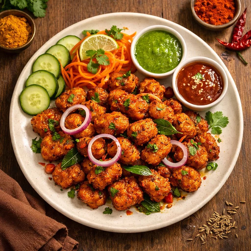 Crispy Masala Soy Nuggets recipe