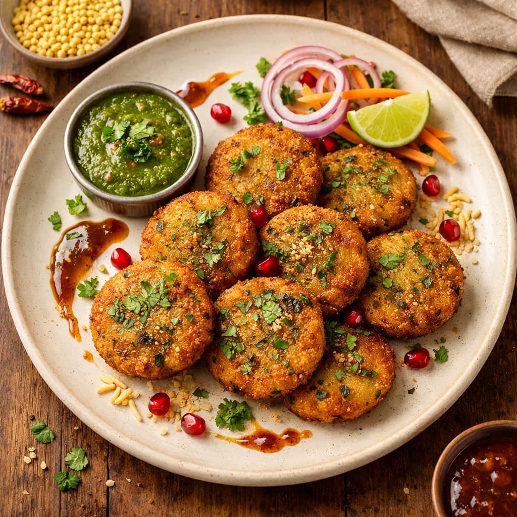 Crispy Moong Dal and Rice Flour Pattice recipe