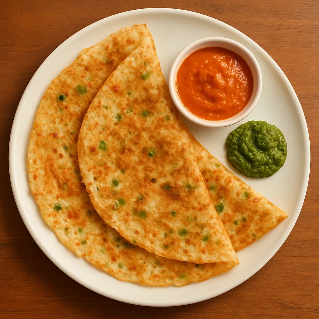 Crispy Vegetable and Rice Flour Dosas recipe