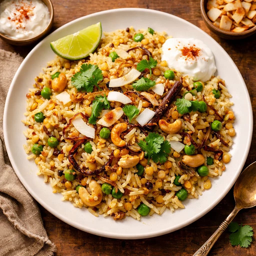 Fragrant Coconut Lentil Pilaf recipe