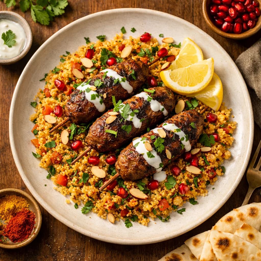 Fragrant Lamb Kofta with Spiced Quinoa recipe