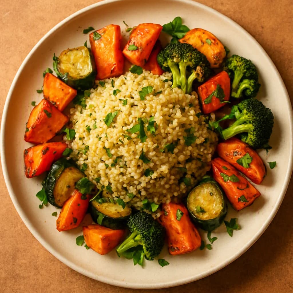 Garden Herb Quinoa and Roasted Vegetables recipe