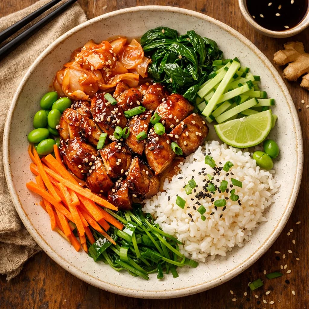Ginger Soy Glazed Chicken Bowl recipe