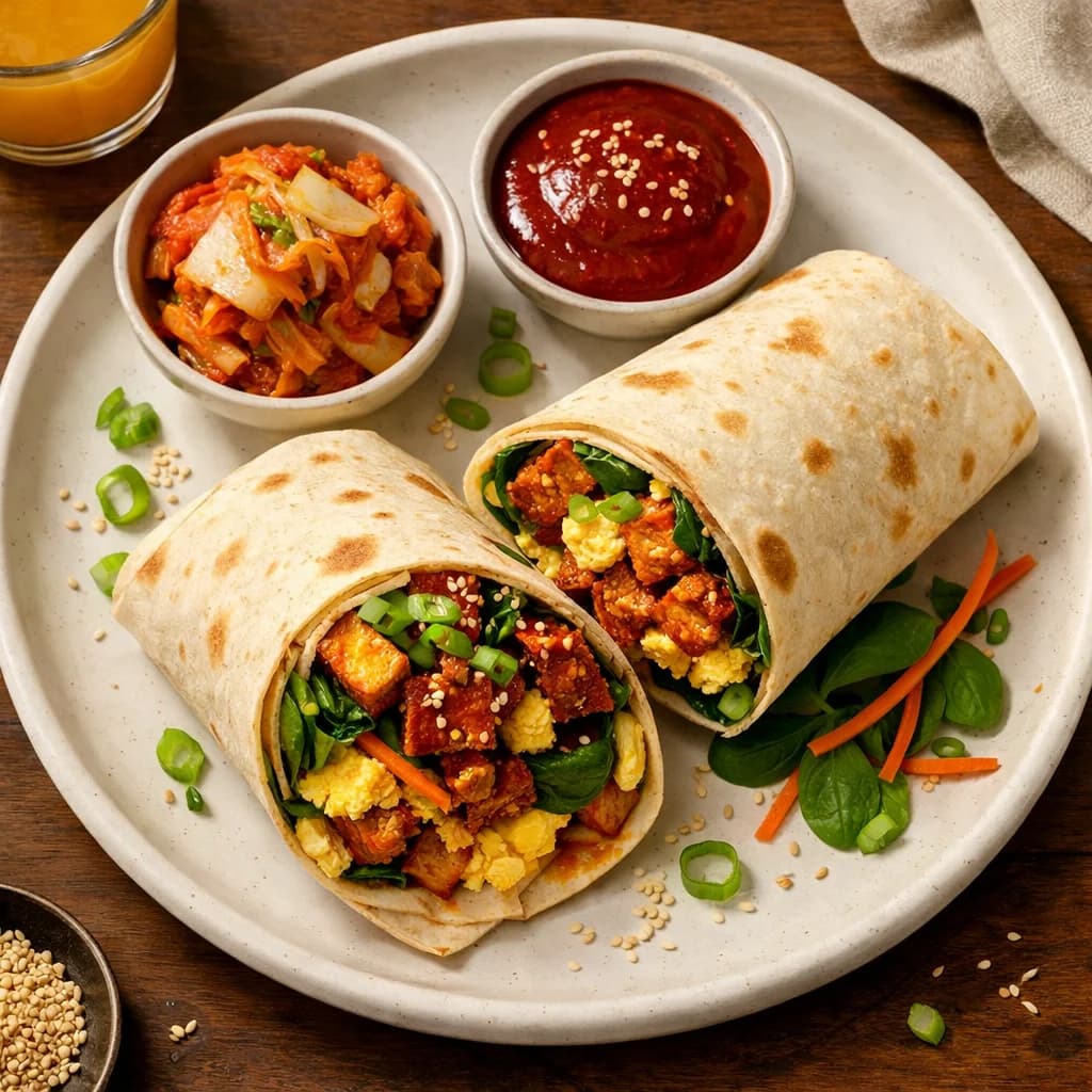 Gochujang Tofu Breakfast Wraps recipe