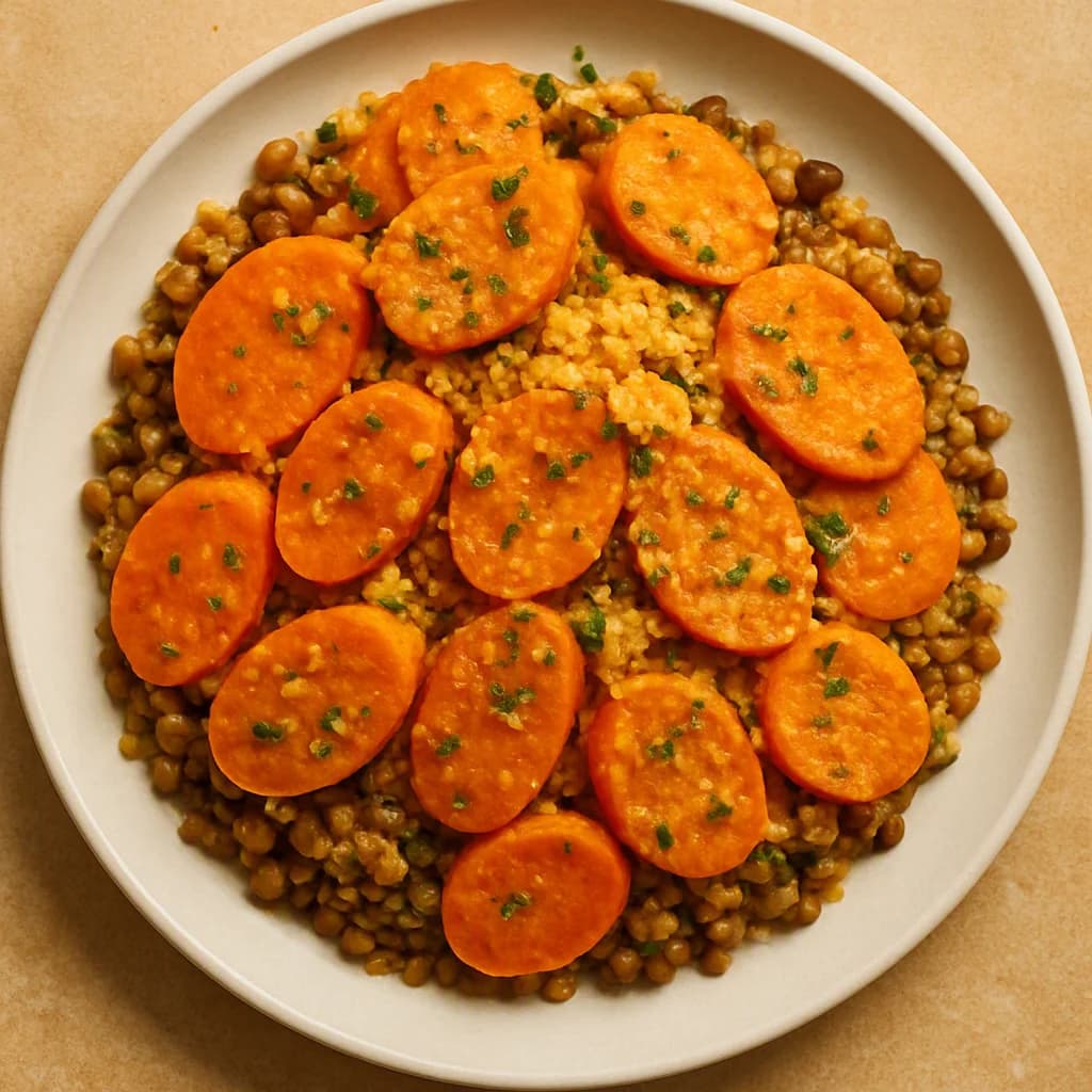 Golden Carrot and Lentil Bake recipe