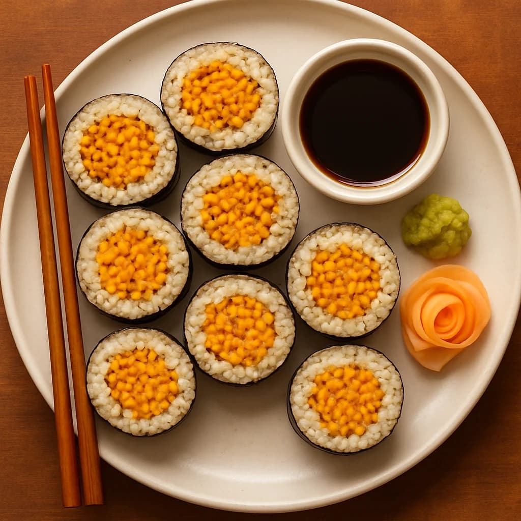 Golden Lentil and Quinoa Sushi Rolls recipe