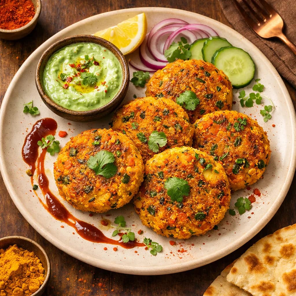Golden Lentil and Vegetable Patties recipe